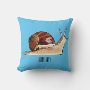 Snail cartoon illustration cushion