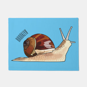 Snail cartoon illustration doormat