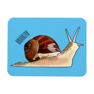 Snail cartoon illustration magnet