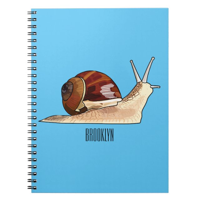 Snail cartoon illustration notebook (Front)