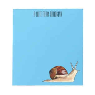 Snail cartoon illustration notepad