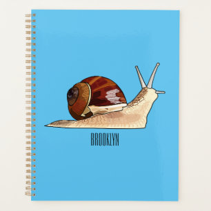 Snail cartoon illustration planner