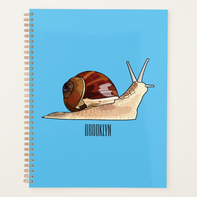 Snail cartoon illustration planner (Front)