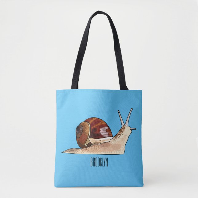Snail cartoon illustration tote bag (Front)