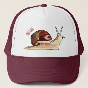 Snail cartoon illustration trucker hat
