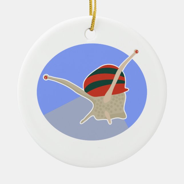 Snail Ceramic Tree Decoration (Front)