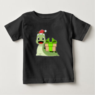Snail Christmas Santa hat Baby T-Shirt