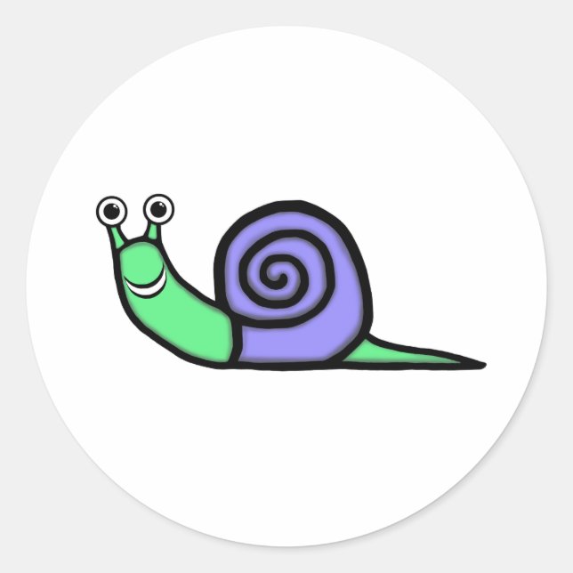 Snail  classic round sticker (Front)