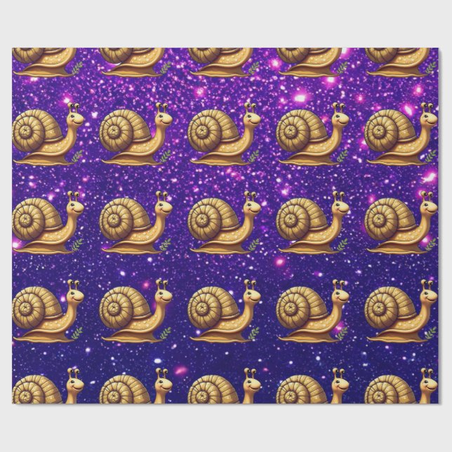 Snail Cute Charming Theme Character Gift Wrap (Flat)