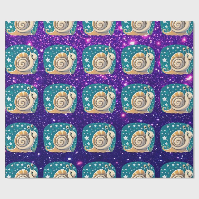 Snail Cute Charming Theme Character Gift Wrap (Flat)