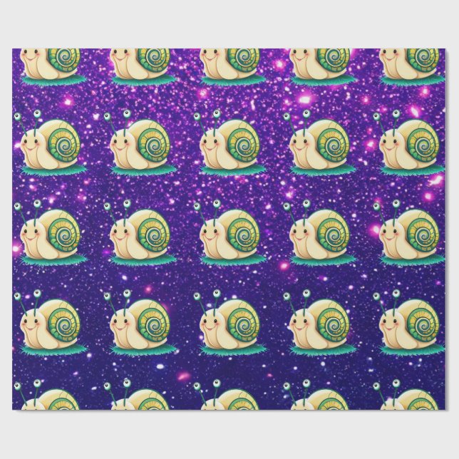 Snail Cute Charming Theme Character Gift Wrap (Flat)