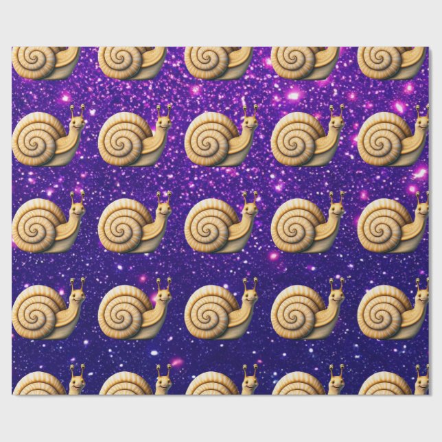 Snail Cute Charming Theme Character Gift Wrap (Flat)