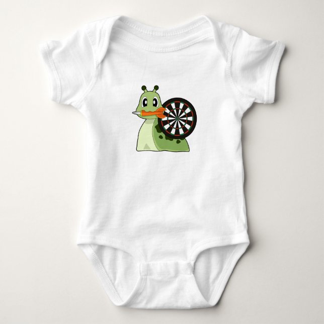 Snail Darts Dartboard Baby Bodysuit (Front)