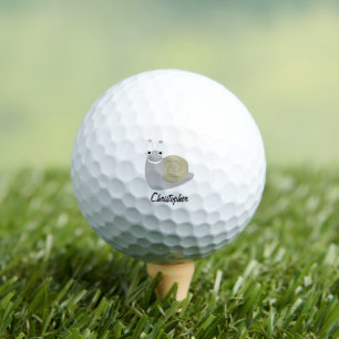 Snail Design Personalised Golf Balls