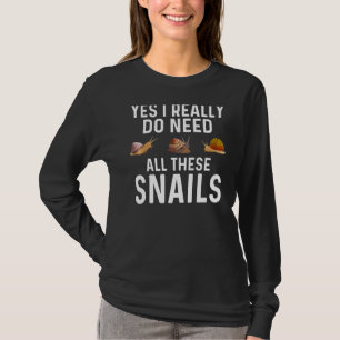 Snail Designs For Men Women Gastropod Lazy Slug T-Shirt
