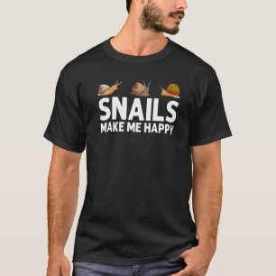 Snail Designs For Men Women Gastropod Lazy Slug T-Shirt