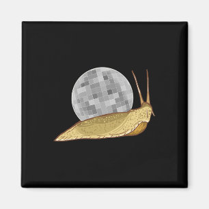 Snail Disco Ball Funny Crystal Shell Animal Lover Magnet