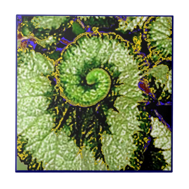 Snail Escargot Begonia Leaf by Sharles Tile (Front)