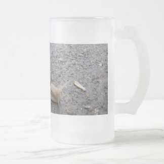 snail frosted glass beer mug