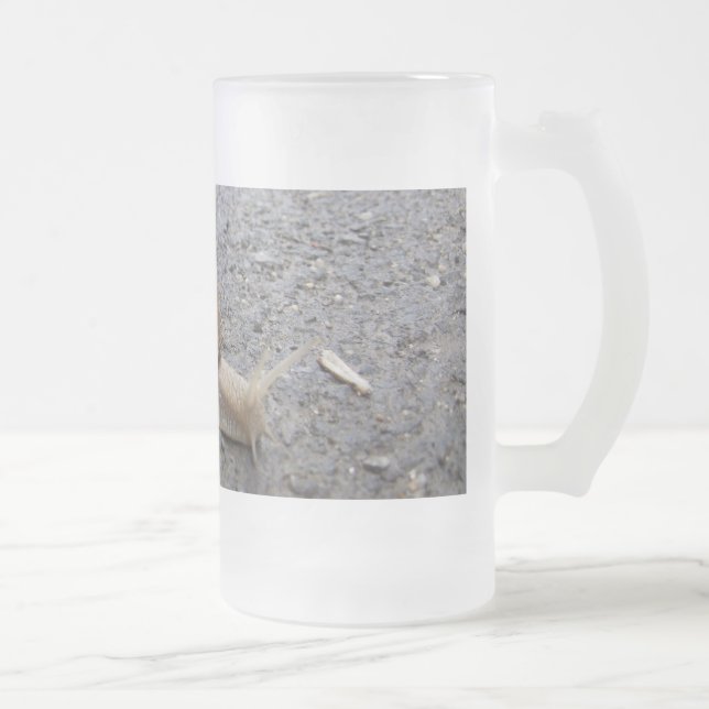 snail frosted glass beer mug (Right)