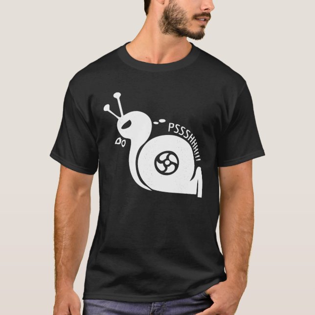 Snail Funny Turbo Boost Racing Pshh T Shirt (Front)