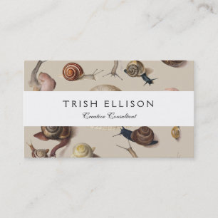 Snail Garden Pet Gastropod Slug Botanical Snails Business Card