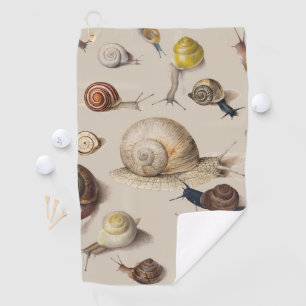 Snail Garden Pet Gastropod Slug Botanical Snails Golf Towel