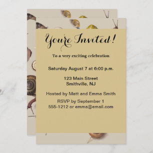Snail Garden Pet Gastropod Slug Botanical Snails Invitation