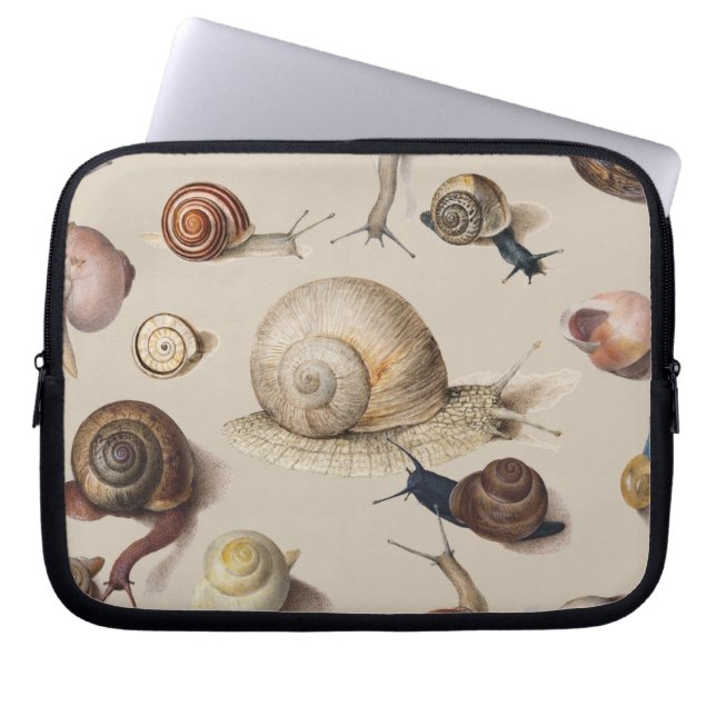 Snail Garden Pet Gastropod Slug Botanical Snails Laptop Sleeve (Front)