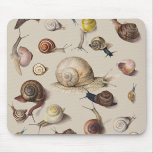 Snail Garden Pet Gastropod Slug Botanical Snails Mouse Mat