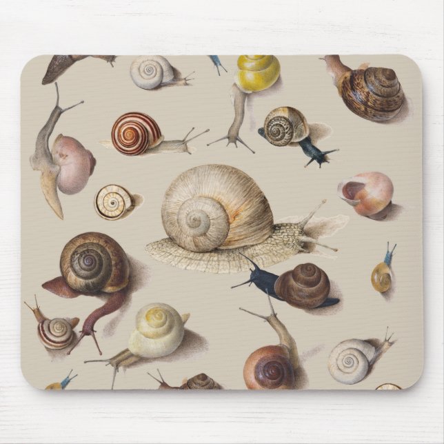 Snail Garden Pet Gastropod Slug Botanical Snails Mouse Mat (Front)