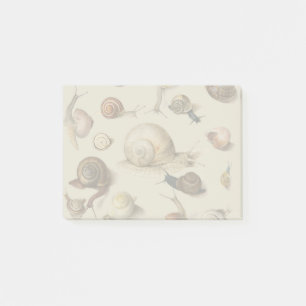 Snail Garden Pet Gastropod Slug Botanical Snails Post-it Notes