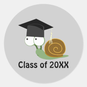 Snail Graduate 20XX Classic Round Sticker