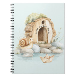 Snail Home Sweet Home River Meadow Rocks Notebook