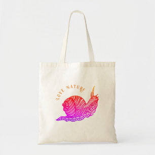 Snail in graphic style tote bag