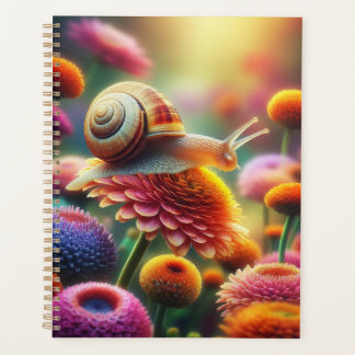 Snail Journal with Flowers Planner