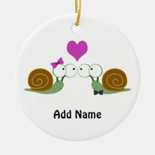 Snail Love Ceramic Tree Decoration
