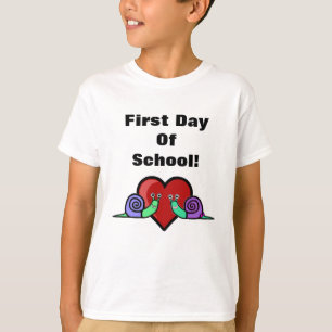 Snail Love First Day of School T-Shirt