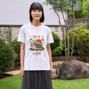 snail lover bright colourful snails cute T-Shirt