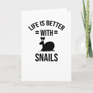 Snail Lover Gift   Slug Sluggish Love Snails Card
