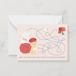 Snail Mail Activity Classroom Valentine Card
