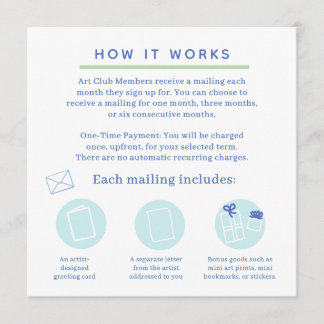 snail mail art club invitation