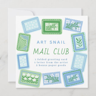 snail mail art club invitation