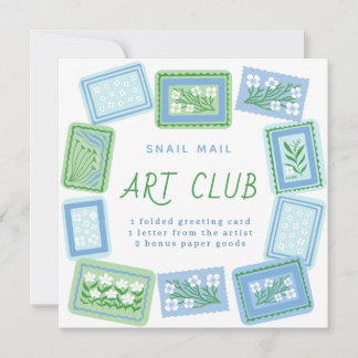 snail mail art club invitation