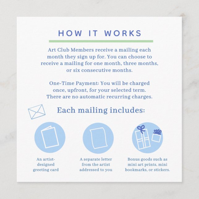 snail mail art club invitation (Front)