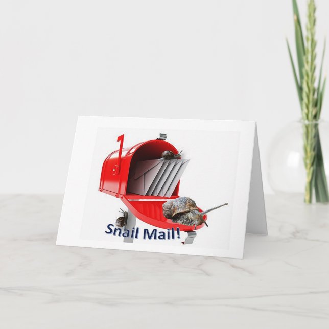 Snail Mail Blank Greeting Card (Front)