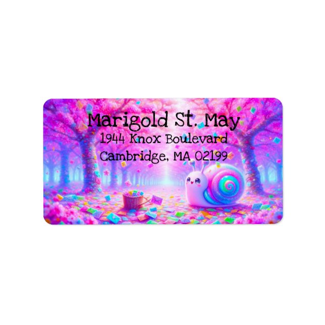 Snail Mail Colourful Address Labels (Front)