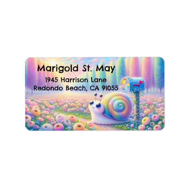 Snail Mail Colourful Address Labels (Front)