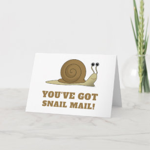 Snail Mail Cute Funny Retro Card