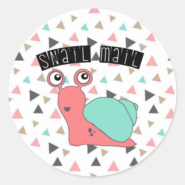 Snail Mail Sticker - geometric design! (Front)